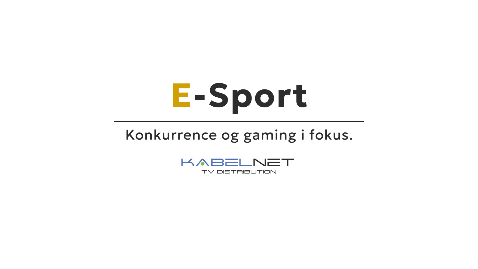E-Sport – konkurrence og gaming i fokus.